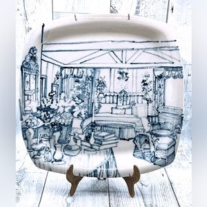 Vintage Fine Art Suzanne Sloan Lewis Hand Painted Platter RARE FIND OOAK